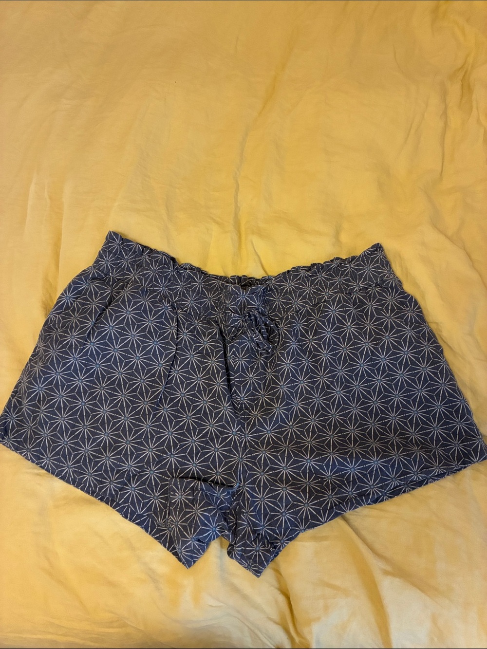 a new day Navy Blue Geometric Star Print Lounge Shorts